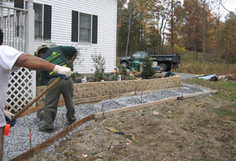 concrete walkway preparation